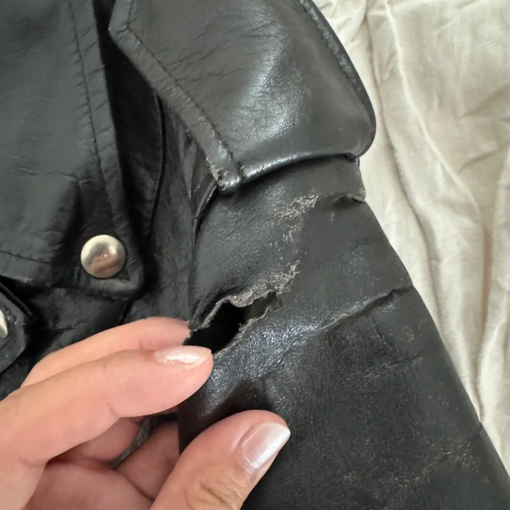 Vintage Harley Davidson Leather Jacket Size 36 *Flaw*
